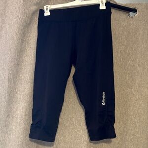 Reebok womens Black crop PLAYDRY Leggings